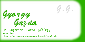 gyorgy gazda business card